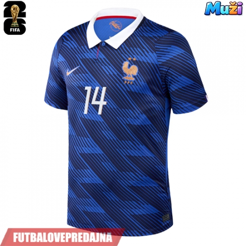Lacne Muži Futbalové dres Francúzsko Adrien Rabiot #14 MS 2026 Krátky Rukáv - Domáci